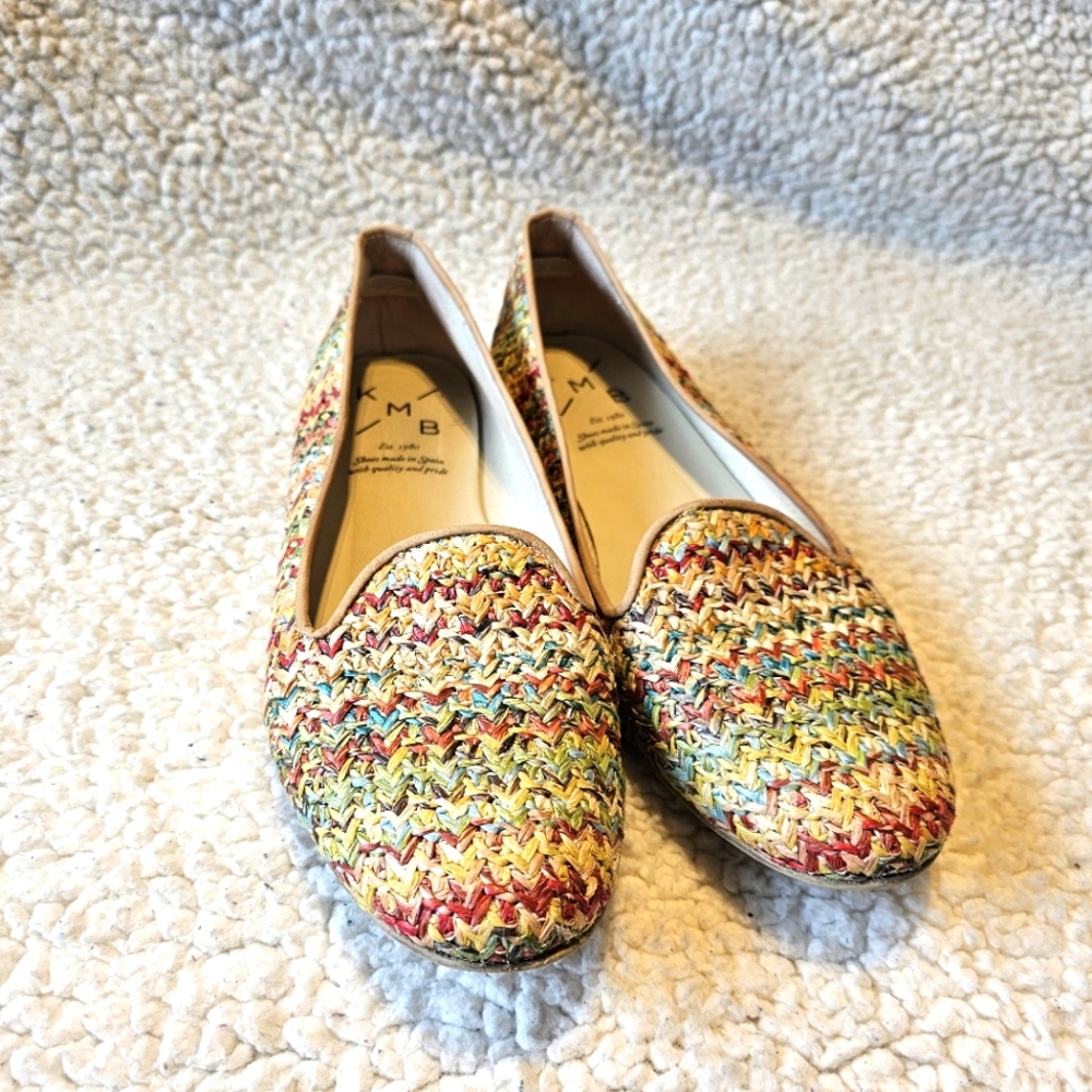 KMB by anthropologie multicolored woven flats